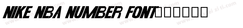 Nike NBA Number Font字体转换
